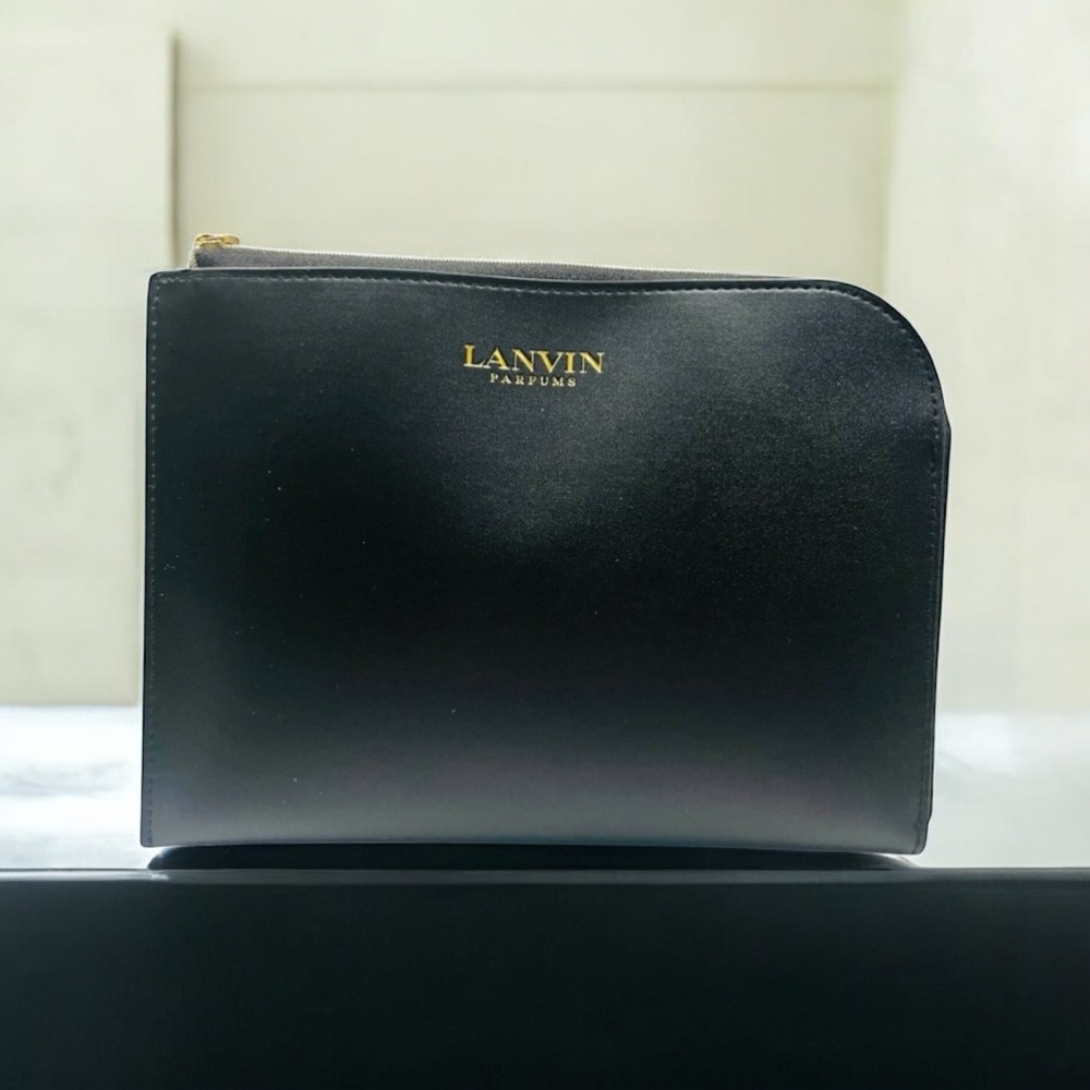 New! LANVIN PARFUMS ZIP CLUTCH COSMETIC CASE
